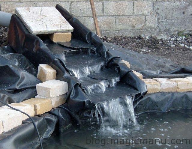 Blog de magicmanu :Aménagement de notre maison, Bassin de jardin - La cascade