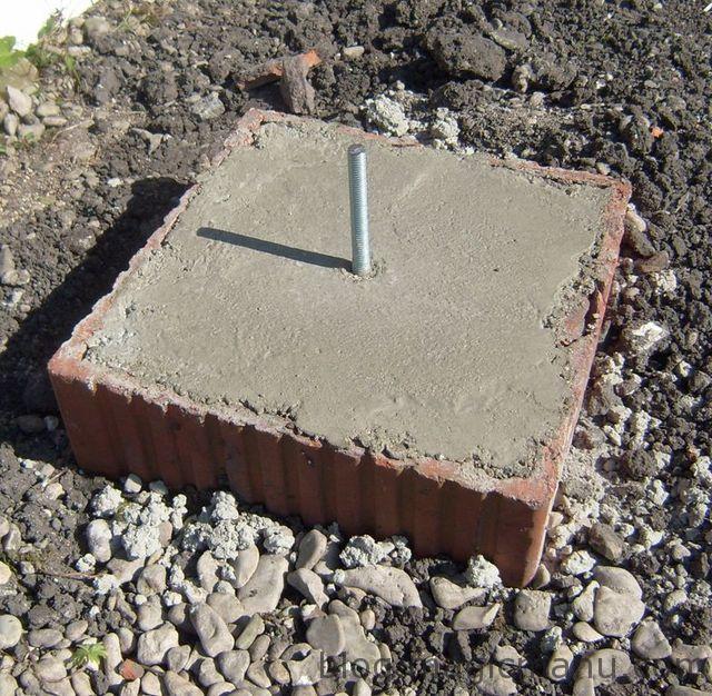 Blog de magicmanu : Aménagement de notre maison, Abri de jardin - La fixation au sol