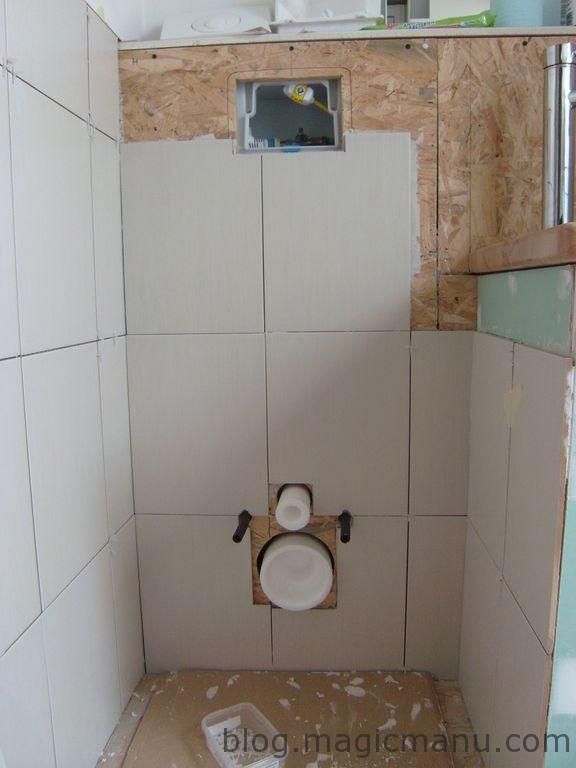 Blog de magicmanu : Aménagement de notre maison, Carrelage coin WC et lavabo
