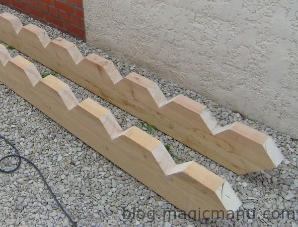 Blog de magicmanu :Aménagement de notre maison, Escalier : decoupe des limons (poutres)