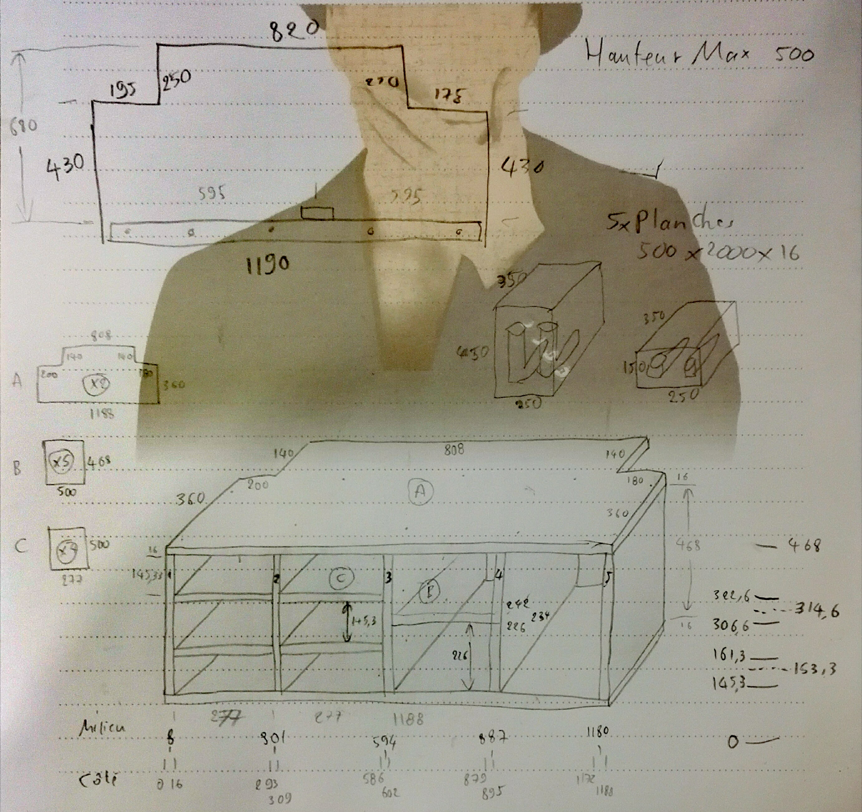 Plan étagère à chaussures
