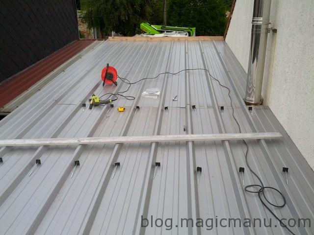 Blog de magicmanu : Aménagement de notre maison, Garage : la toiture en bac acier isolé