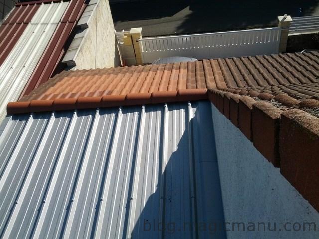 Blog de magicmanu : Aménagement de notre maison, Garage : la toiture en bac acier isolé
