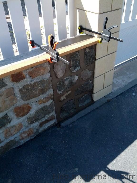 Blog de magicmanu : Aménagement de notre maison, Muret clôture en pavés