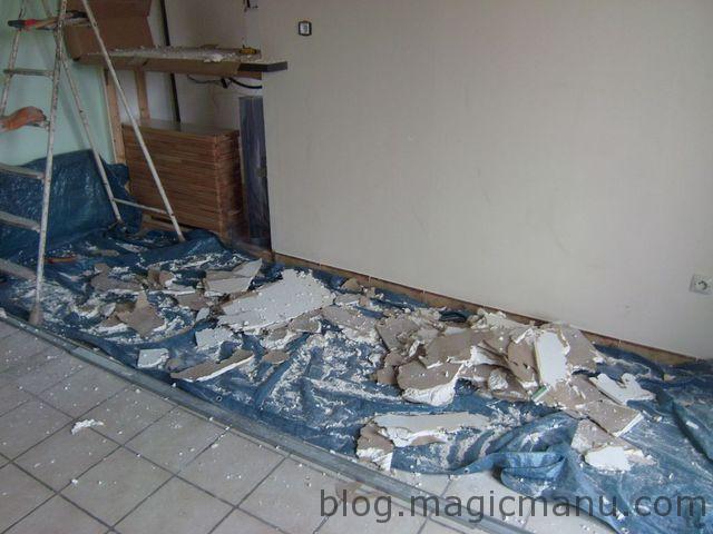 Blog de magicmanu : Aménagement de notre maison, Ouverture trémie escalier