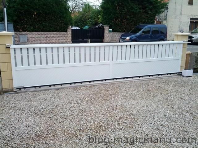 Blog de magicmanu : Aménagement de notre maison, Portail coulissant : la motorisation (Extel Cara)