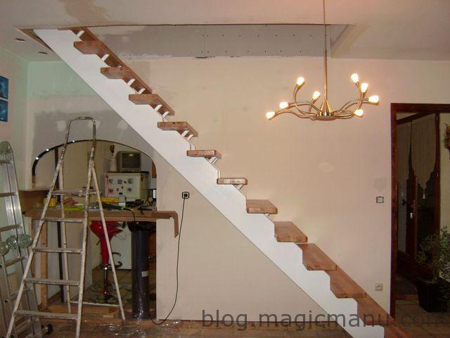 Blog de magicmanu : Aménagement de notre maison, Pose escalier