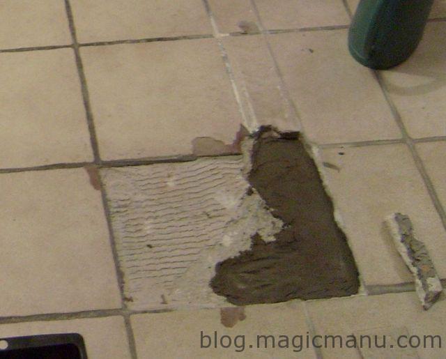 Blog de magicmanu : Aménagement de notre maison, Réparer du carrelage