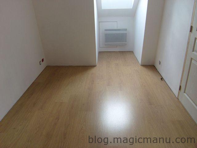 Blog de magicmanu :Aménagement de notre maison, Sol stratifié chêne dans la chambre