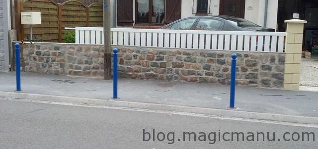 Blog de magicmanu : Aménagement de notre maison, Muret clôture en pavés