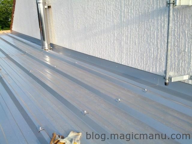 Blog de magicmanu : Aménagement de notre maison, Garage : la toiture en bac acier isolé