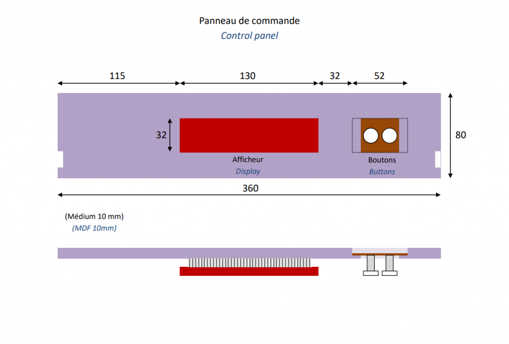 Plan panneau commande