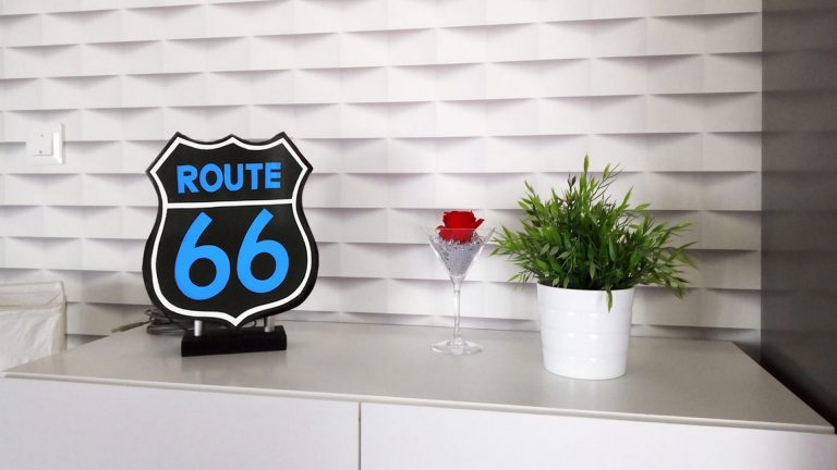 Fabriquer une urne lumineuse Route 66