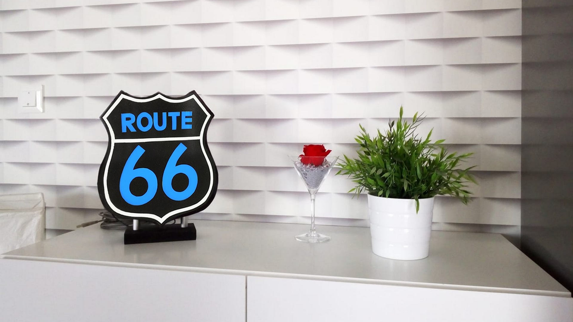 Urne Lumineuse Route 66