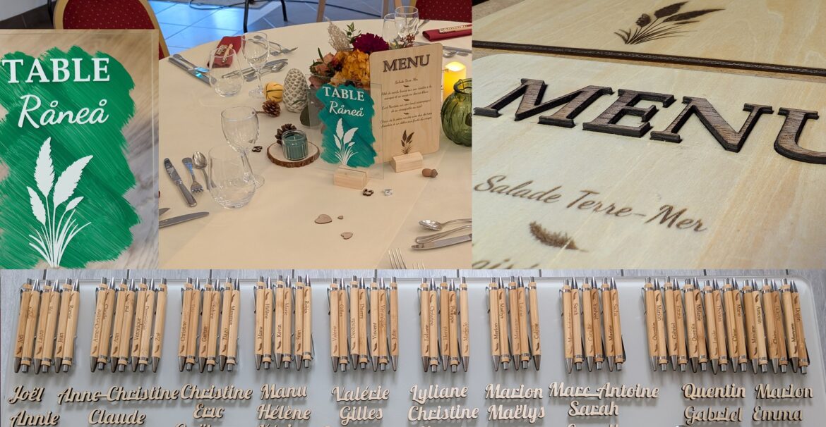 Décos mariage au laser