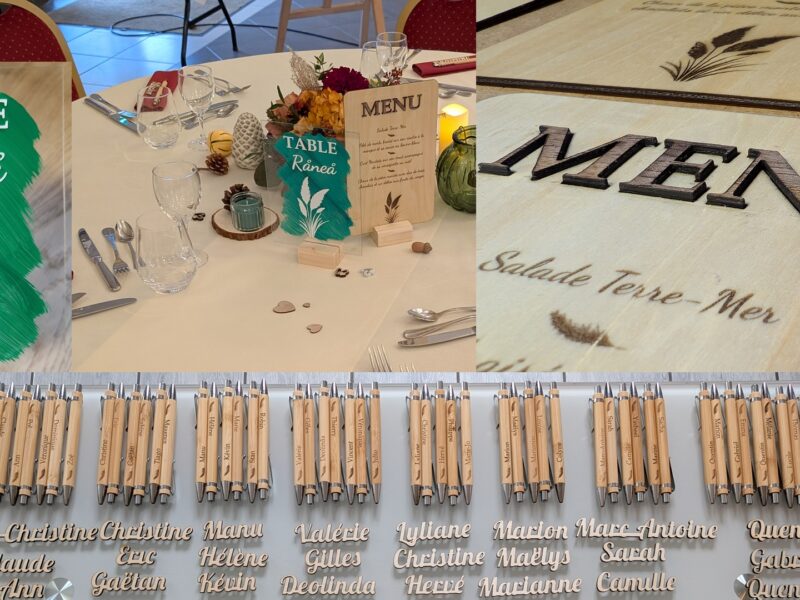 Décos mariage au laser