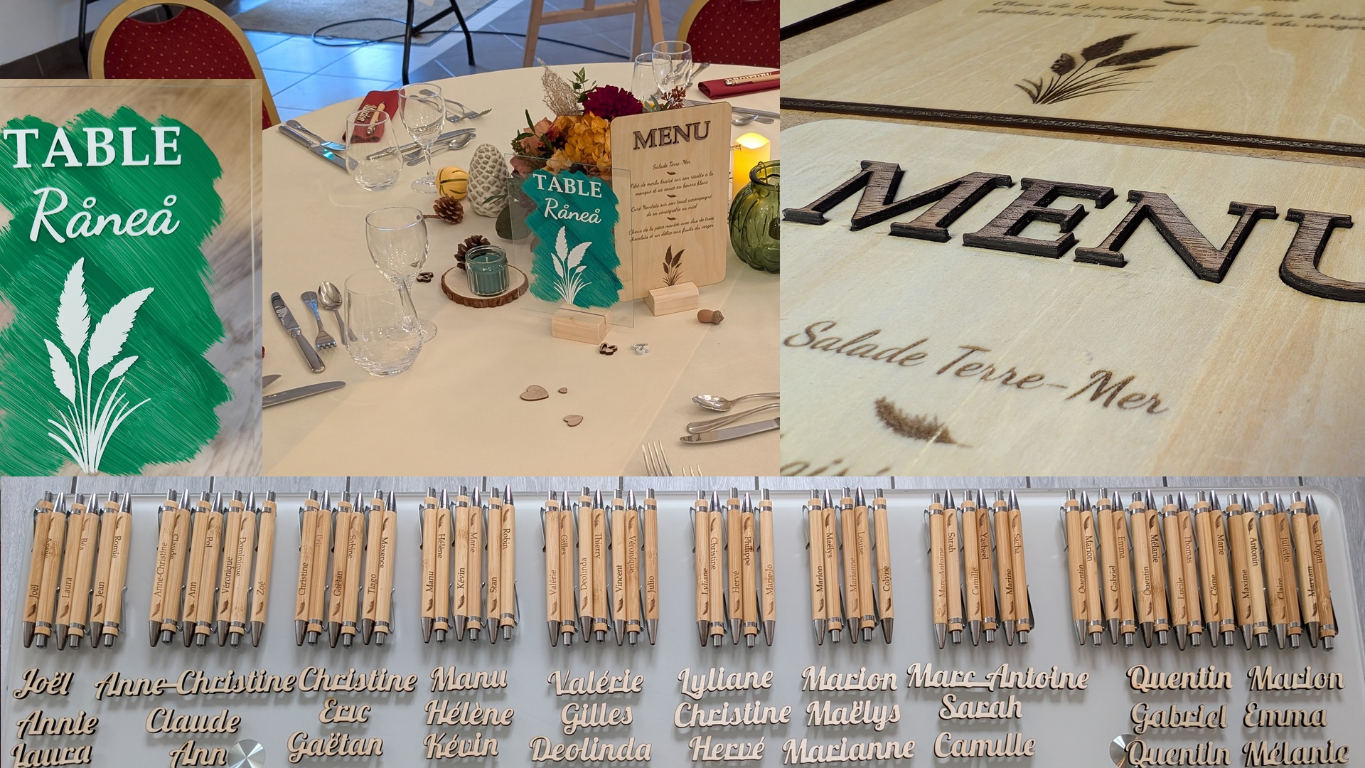 Décos mariage au laser